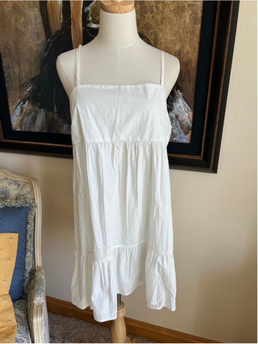 NWT Abound White Tiered Mini Dress L
